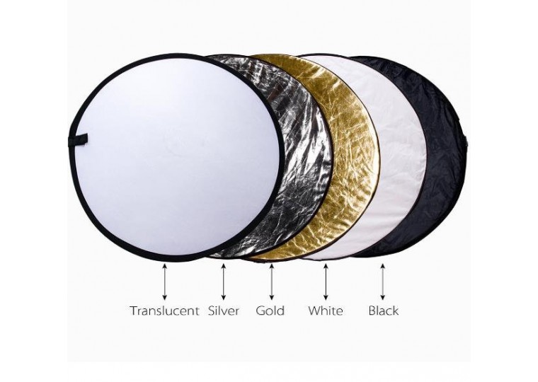 60cm 80cm 110cm 5-in-1 Collapsible Round Reflector